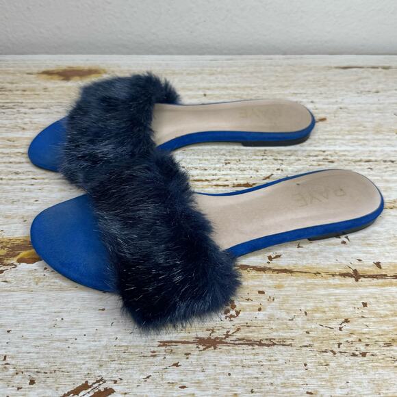 Raye Sawtelle Faux Fur Slides 6.5 - Picture 2 of 9